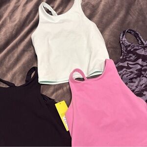 Set of 4 girls active wear tank tops Size 6/7